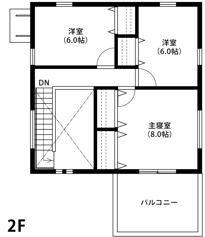 ZERO-CUBE+BOX間取り2F