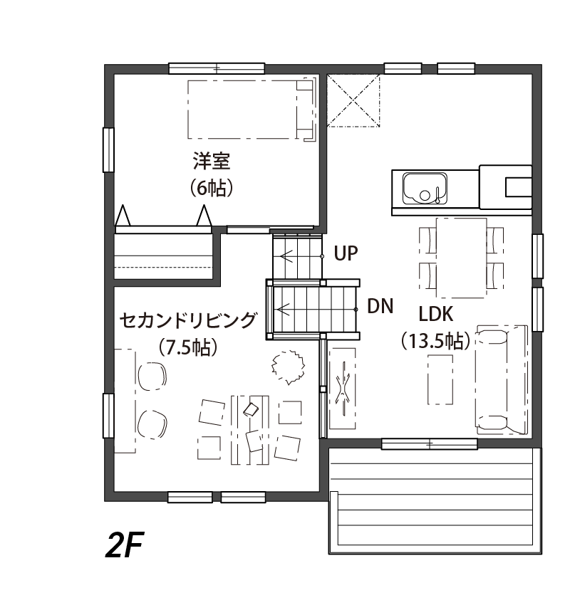 WAVE間取り2F